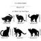 6 Pack Halloween Black Cat Yard Signs with Stakes Scary Silhouette Halloween Decorations for Outdoor Yard Lawn Garden Halloween Decor & Organizer Storage Tote Bag